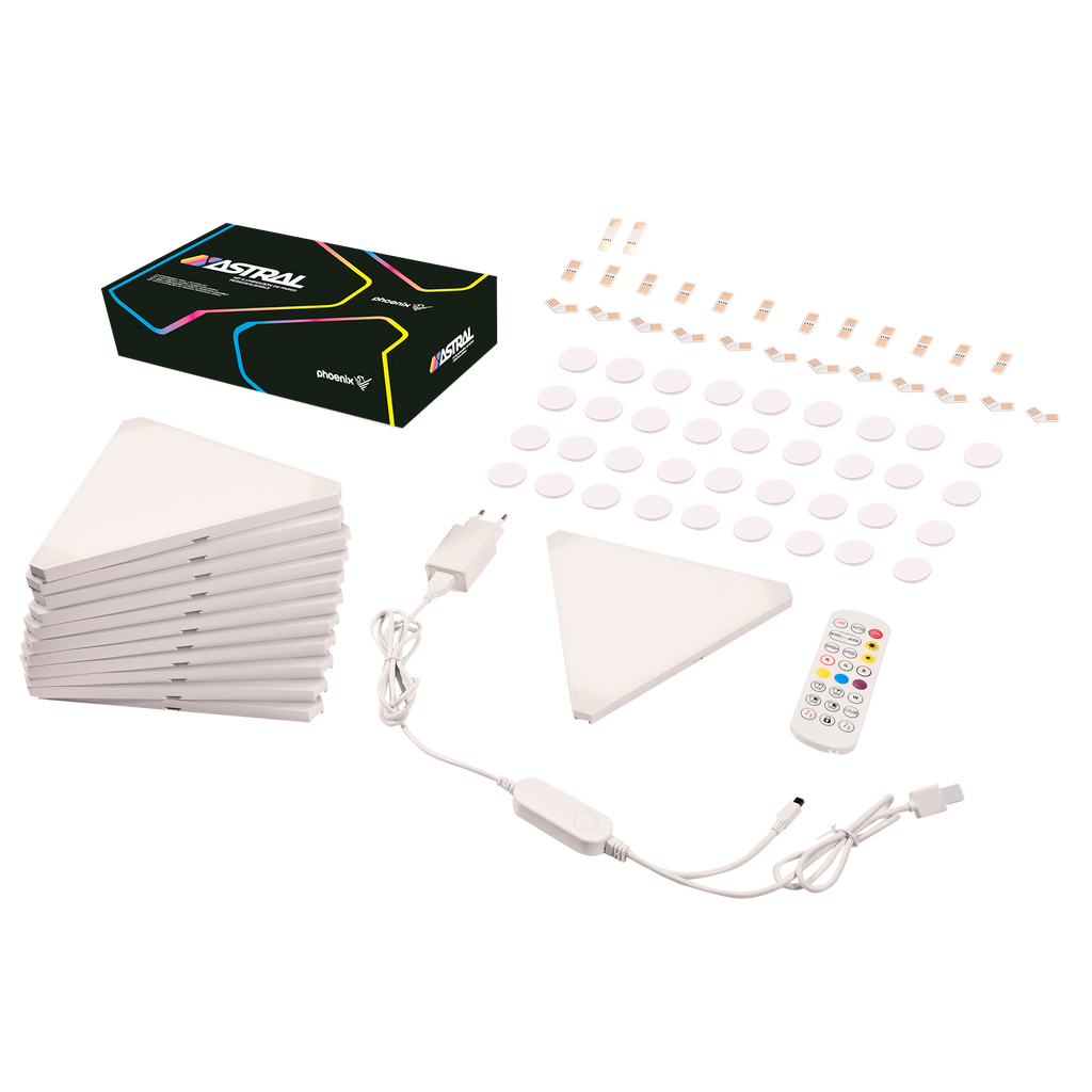Phoenix Astral Kit De Iluminación Modular Rgb Con Paneles Triangulares