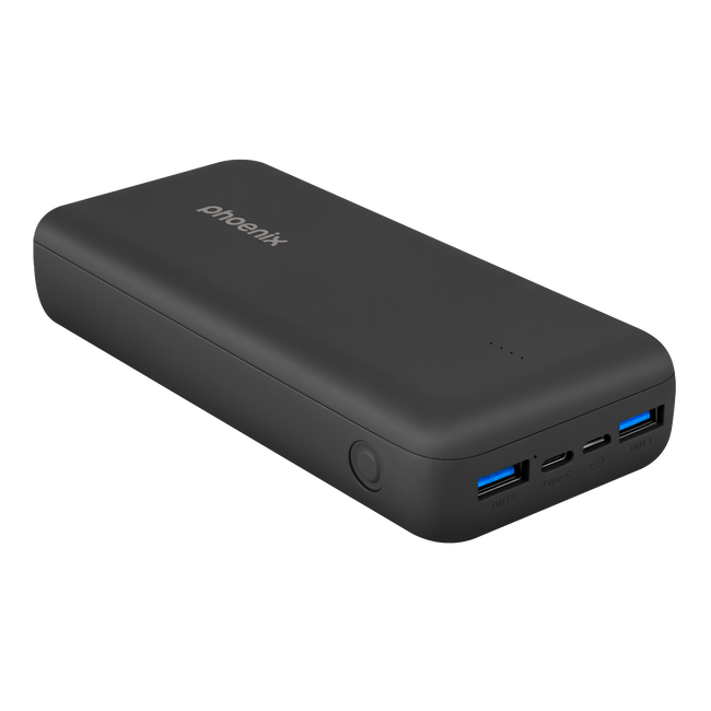 Phoenix Powerbank Batería Externa 20000mah Con 2 Usb Carga Rapida Y 1 Usb Tipo C Pd Main Image