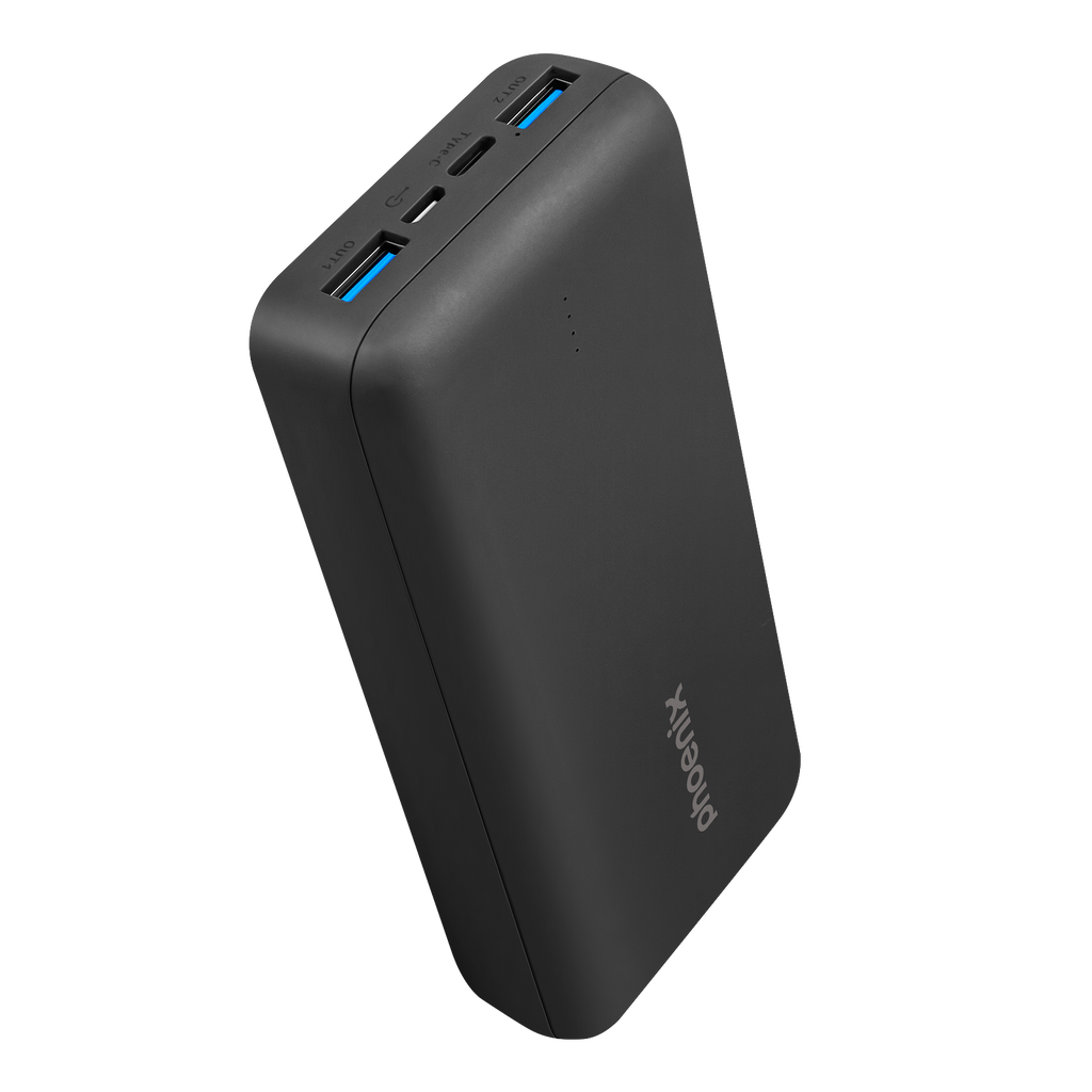 Phoenix Powerbank Batería Externa 20000mah Con 2 Usb Carga Rapida Y 1 Usb Tipo C Pd