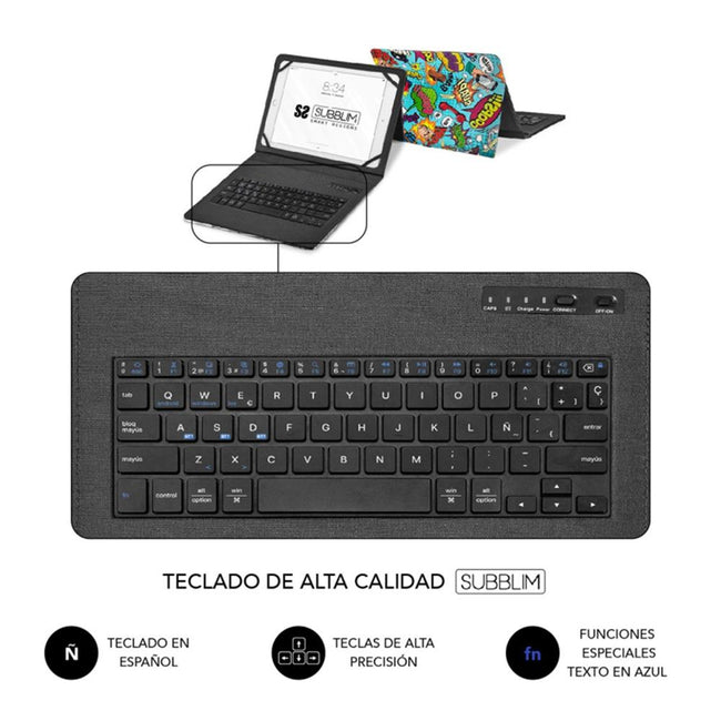 Funda + Teclado Subblim Keytab Pro 11 Pulgadas Trendy Comic Main Image