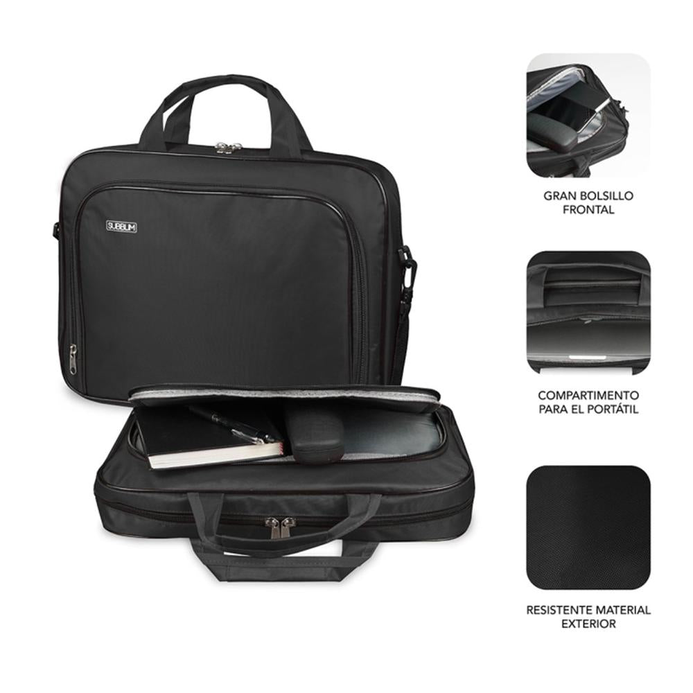 Maletin Subblim Oxford Para Portatil 13.3 Pulgadas - 14 Pulgadas Negro