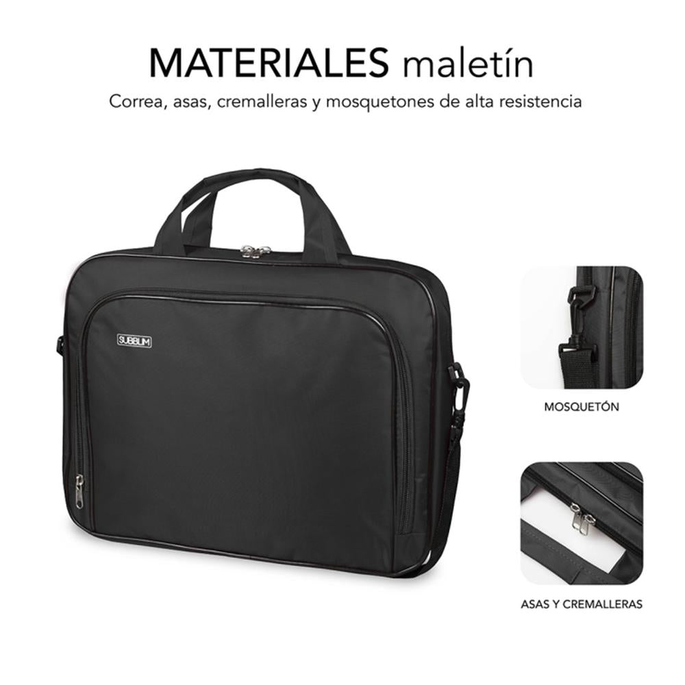 Maletin Subblim Oxford Para Portatil 13.3 Pulgadas - 14 Pulgadas Negro