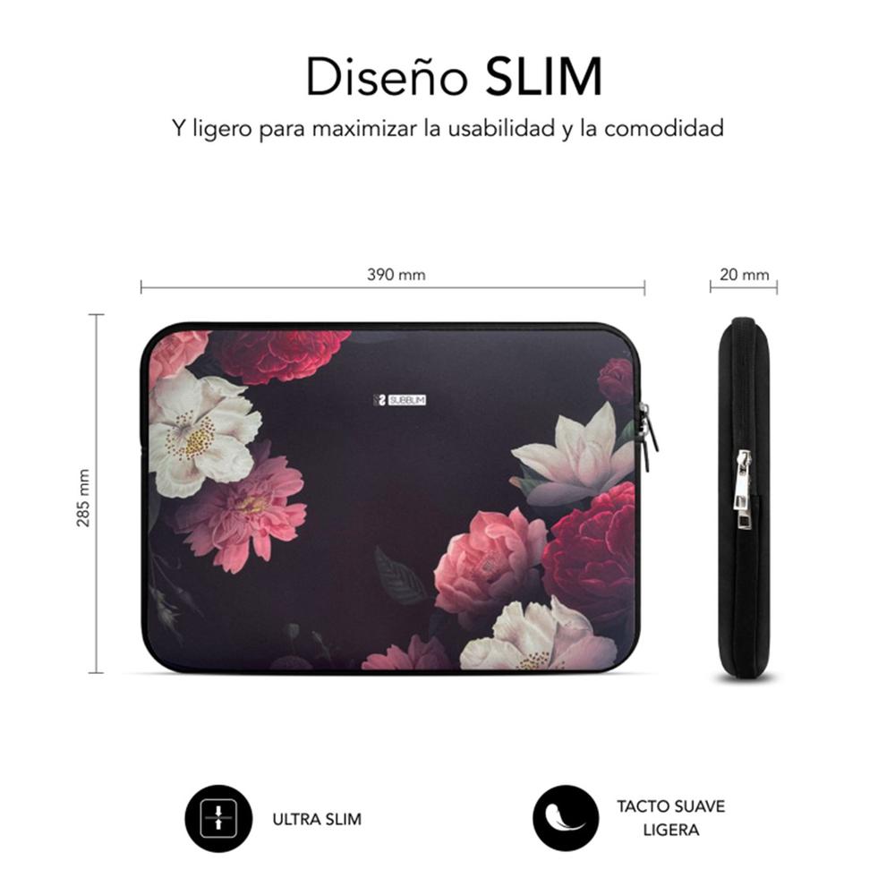 Funda Subblim Trendy Sleeve Para Portatil 15.6 Pulgadas Neo Flowers