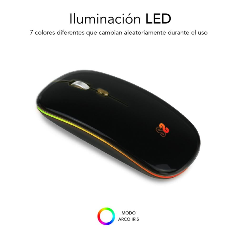 Raton Inalambrico Subblim Submo - Ldflat1 Negro