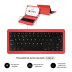 Funda + Teclado Subblim Keytab Pro Para Tablet 10.1 Pulgadas Rojo