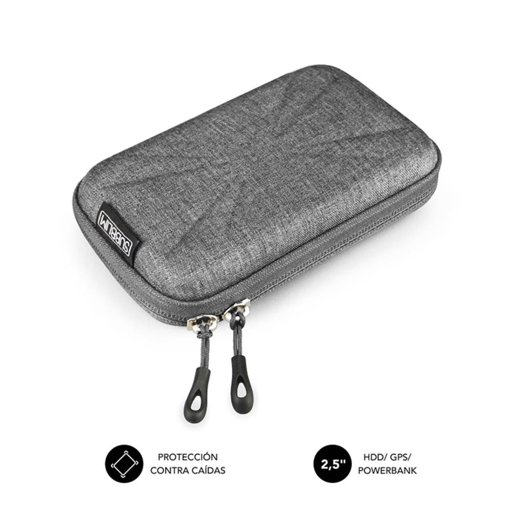 Funda Subblim Hdd Business Case Para Disco Duro 2.5 Pulgadas Gris