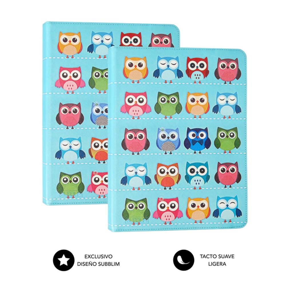 Funda Subblim Trendy Case Para Tablet 10.1 Pulgadas Buhos