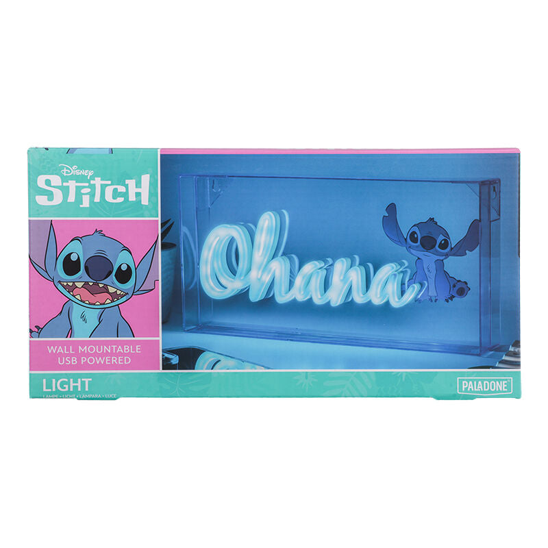 Lampara Led Neón Paladone Stitch Ohana