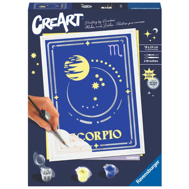 Kit Para Pintar Con Números Ravensburger Creart Serie Trend D Zodiac: Escorpio Hover Image