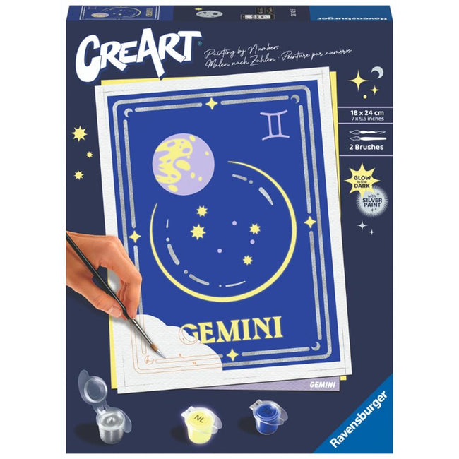 Kit Para Pintar Con Números Ravensburger Creart Serie Trend D Zodiac: Geminis Hover Image