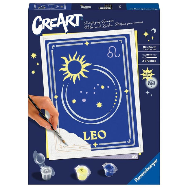 Kit Para Pintar Con Números Ravensburger Creart Serie Trend D Zodiac: Leo Hover Image
