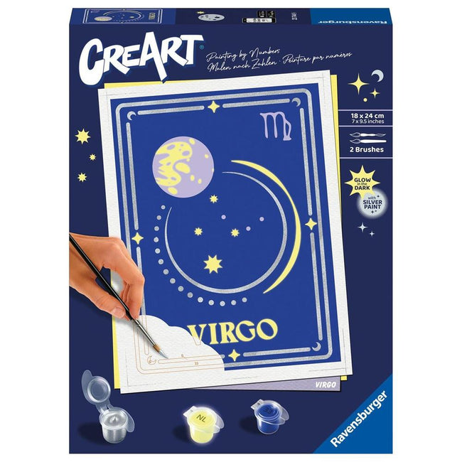 Kit Para Pintar Con Números Ravensburger Creart Serie Trend D Zodiac: Virgo Hover Image