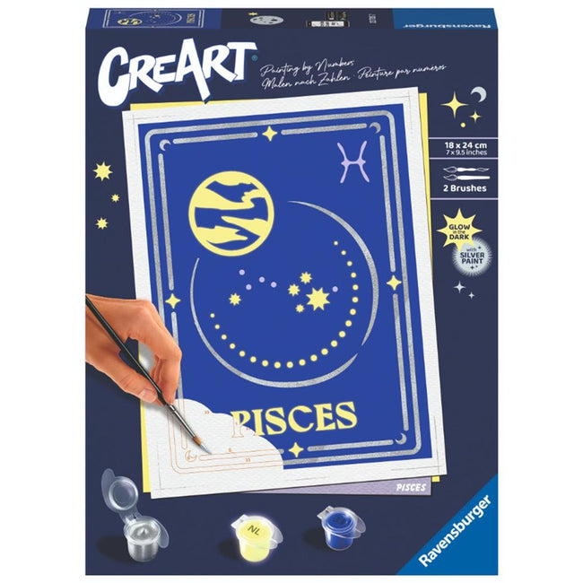 Kit Para Pintar Con Números Ravensburger Creart Serie Trend D Zodiac: Piscis Hover Image