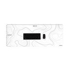 Alfombrilla Phoenix Stratos Para Ratón Escritorio Blanca 90 X 40 Cm Con Base De Corcho Y Superficie Cuero Pu