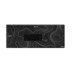 Alfombrilla Phoenix Stratos Para Ratón Escritorio Negra 90 X 40 Cm Con Base De Corcho Y Superficie Cuero Pu