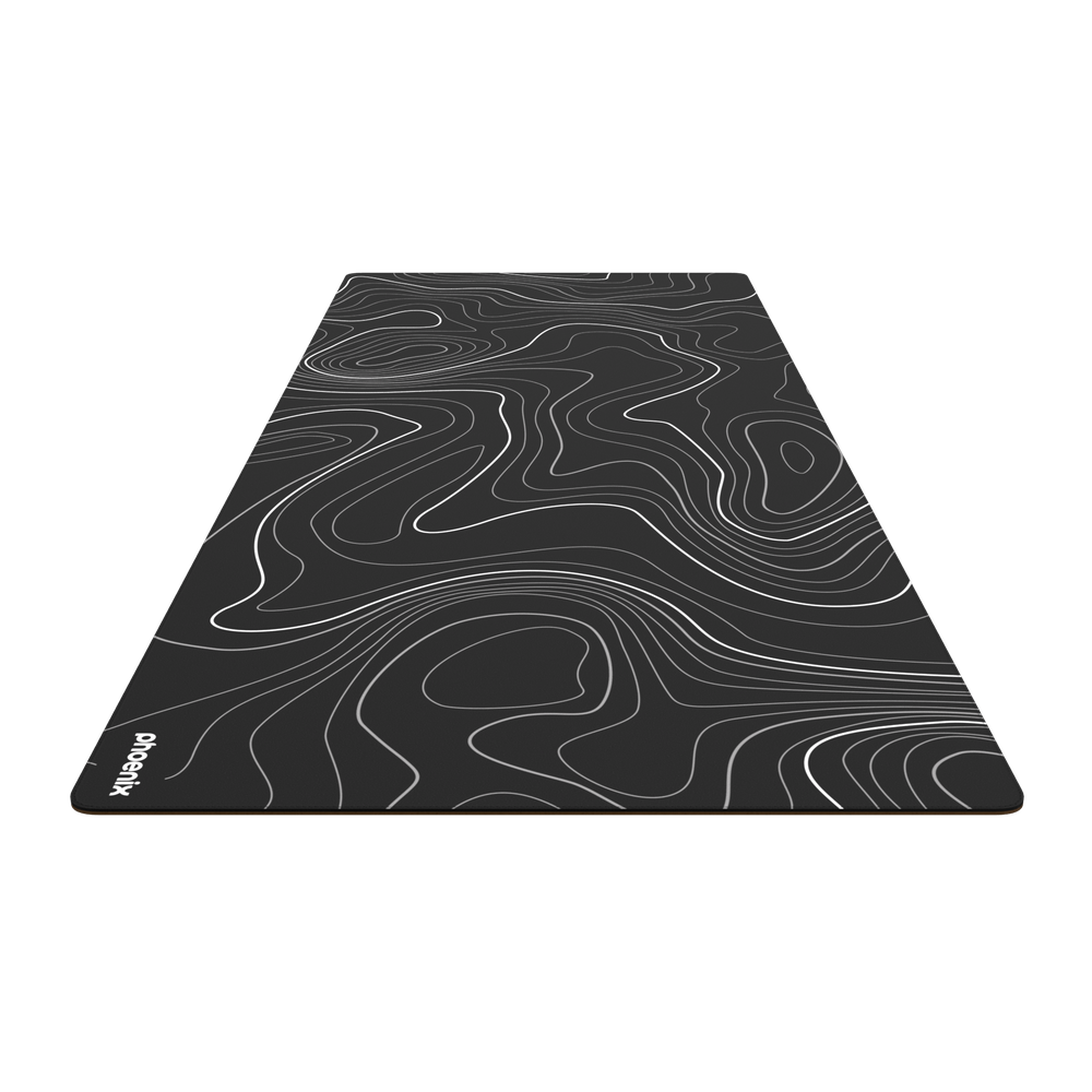 Alfombrilla Phoenix Stratos Para Ratón Escritorio Negra 90 X 40 Cm Con Base De Corcho Y Superficie Cuero Pu