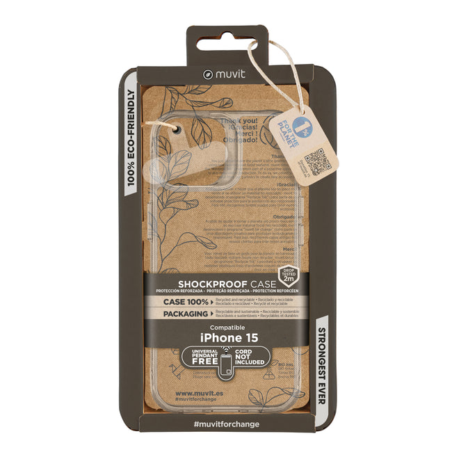 Funda Muvit Shockproof 2m Para Apple Iphone 15 Transparente Hover Image