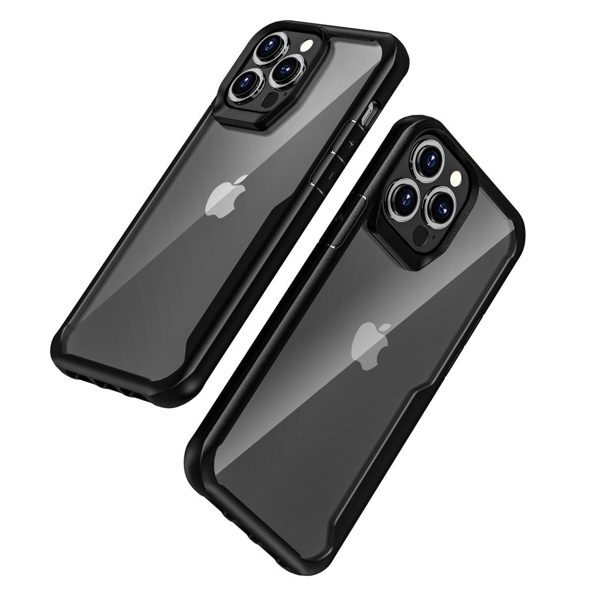 Funda Muvit Shockproof 2m Para Apple Iphone 13 Pro Max Transparente - Negra