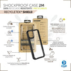 Funda Muvit Shockproof 2m Para Apple Iphone 12 - 12 Pro Transparente - Negra