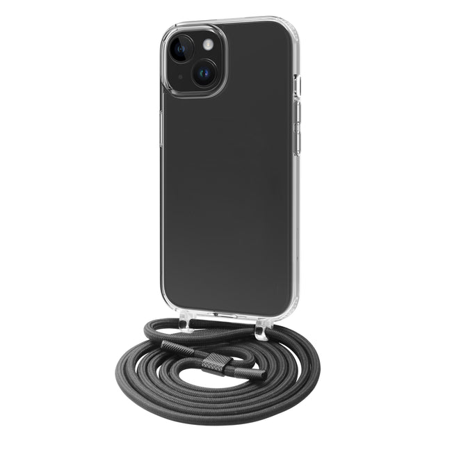 Funda Muvit Recycletek Para Apple Iphone 15 Plus Transparente + Colgante Negro Hover Image