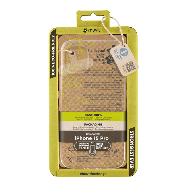 Funda Muvit Recycletek Para Apple Iphone 15 Pro Transparente Hover Image