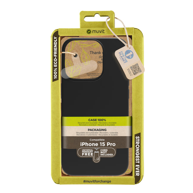 Funda Muvit Recycletek Para Apple Iphone 15 Pro Negra Hover Image