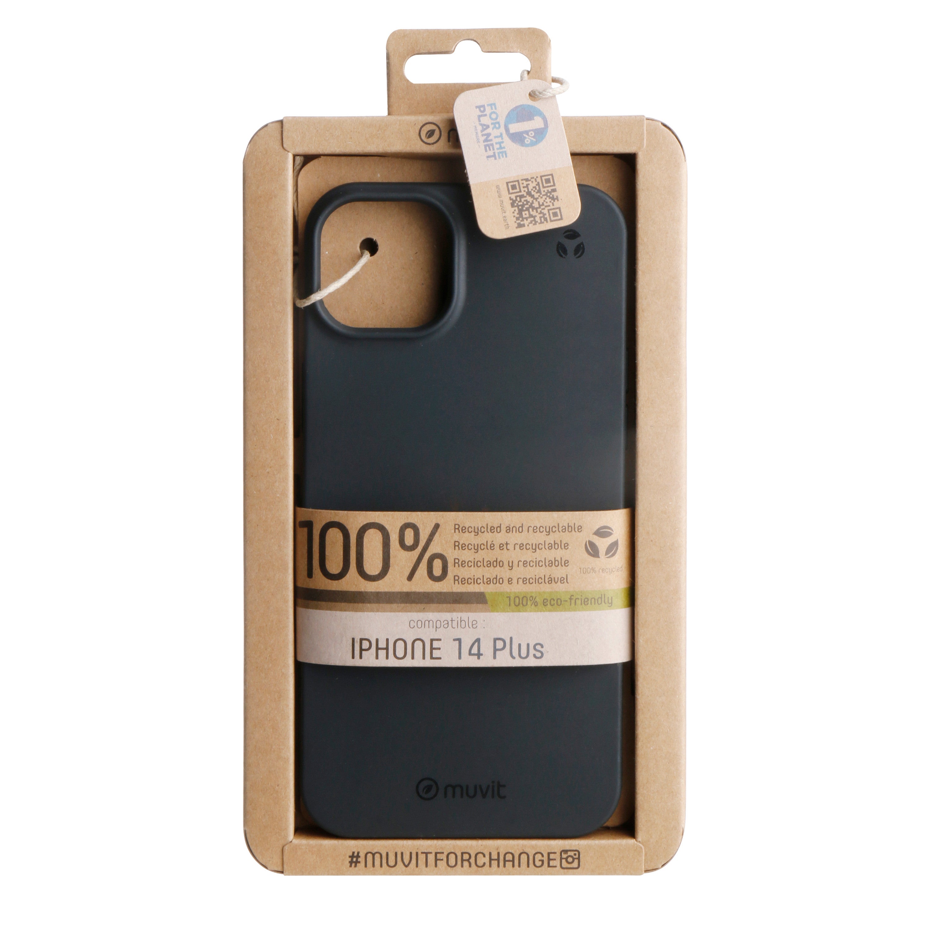 Funda Muvit Recycletek Para Apple Iphone 14 Plus Negra