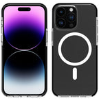 Funda Muvit Recycletek Magsafe Shockproof 3m Para Apple Iphone 15 Pro Transparente - Negra