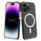Funda Muvit Recycletek Magsafe Shockproof 3m Para Apple Iphone 15 Pro Transparente - Negra
