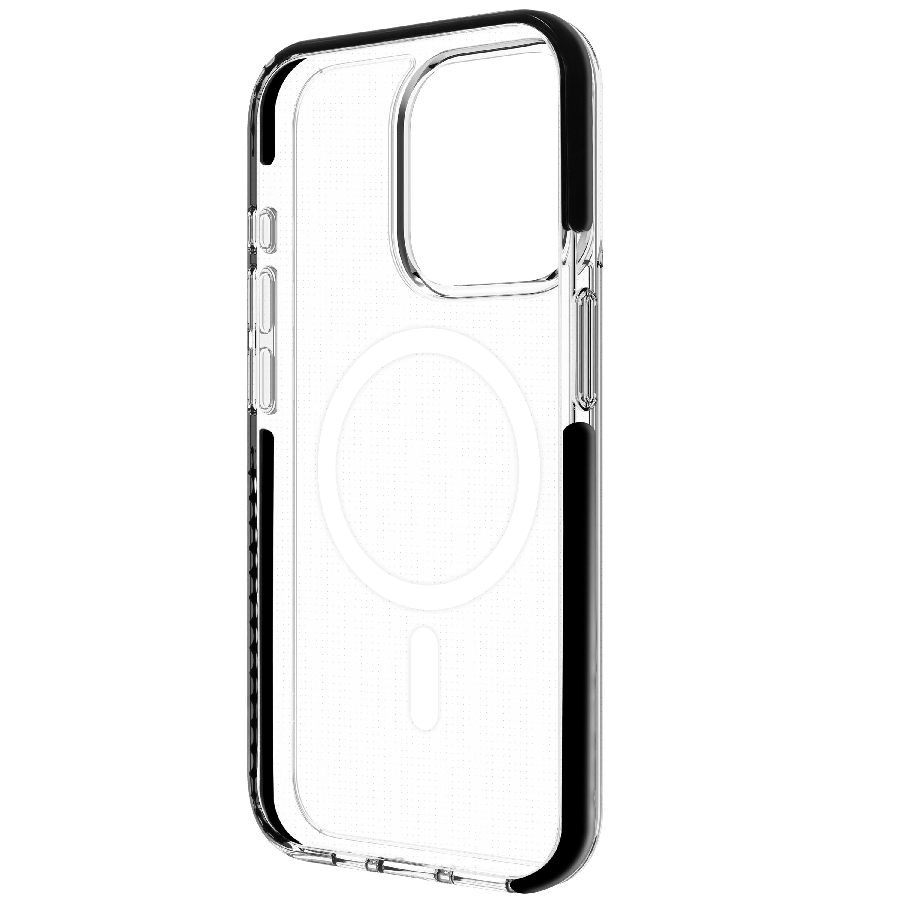 Funda Muvit Recycletek Magsafe Shockproof 3m Para Apple Iphone 15 Pro Max Transparente - Negra
