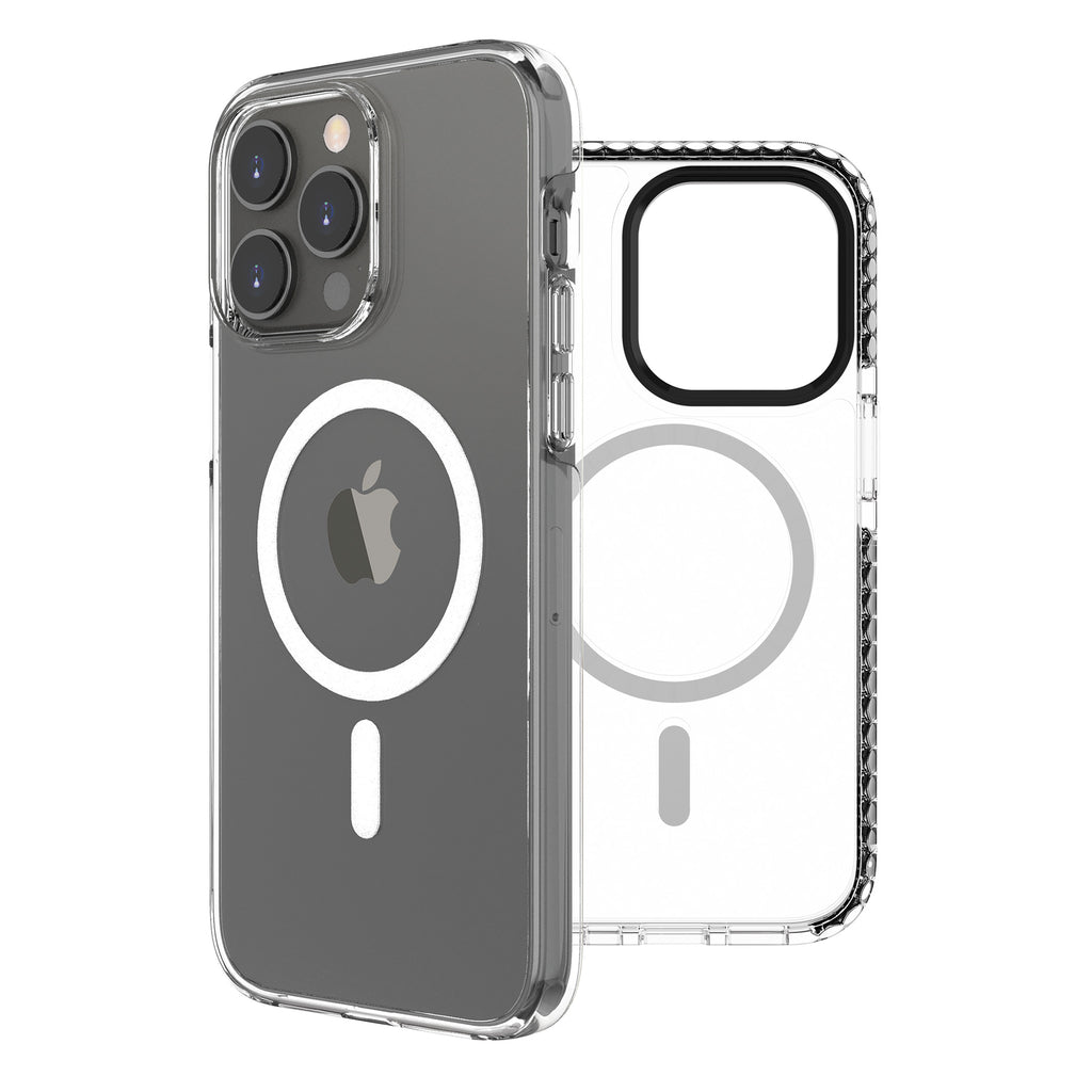 Funda Muvit Recycletek Magsafe Shockproof 3m Para Apple Iphone 14 Pro Transparente - Negra
