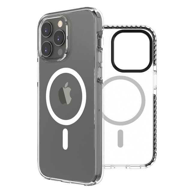 Funda Muvit Recycletek Magsafe Shockproof 3m Para Apple Iphone 14 Pro Max Transparente - Negra Main Image