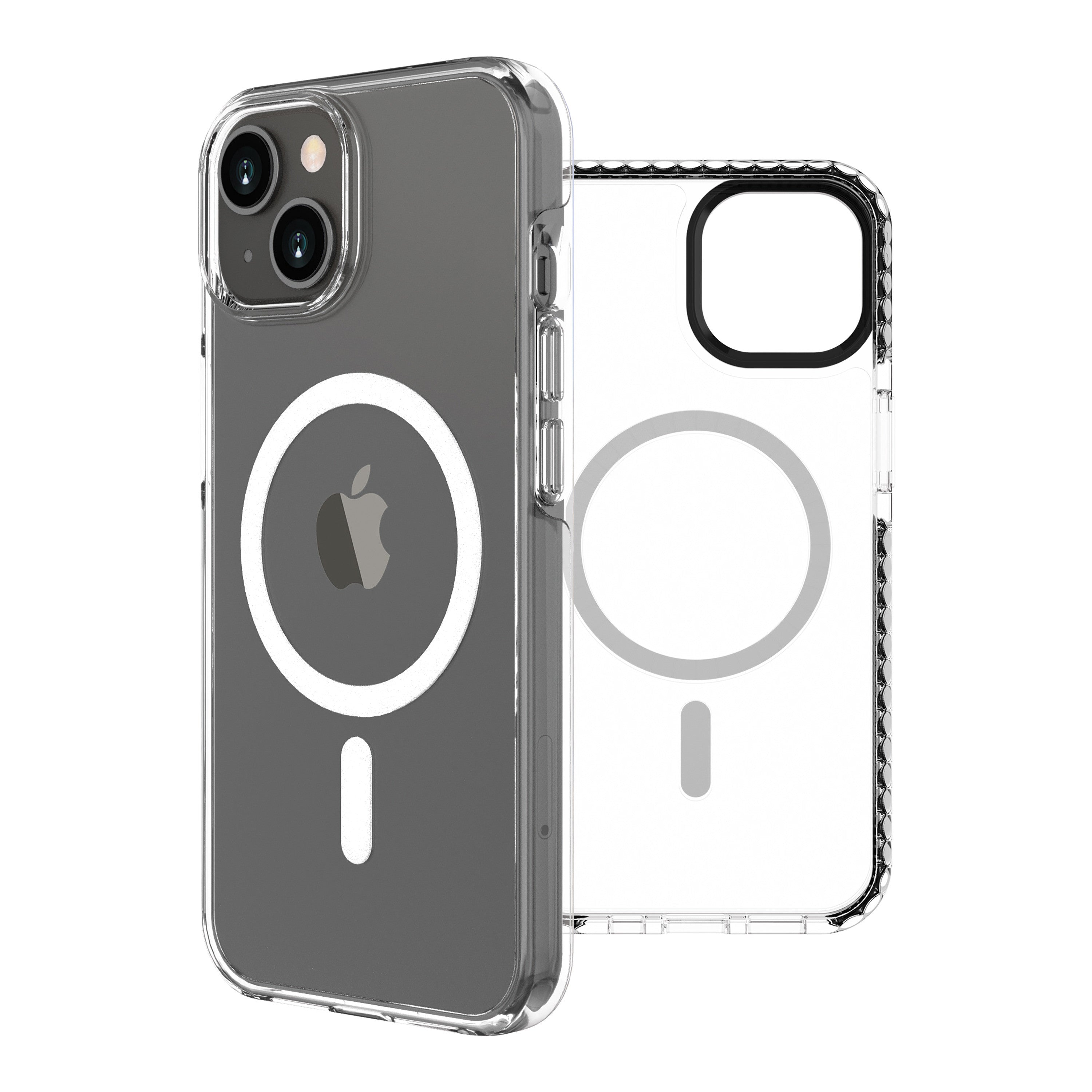 Funda Muvit Recycletek Magsafe Shockproof 3m Para Apple Iphone 14 Plus Transparente - Negra