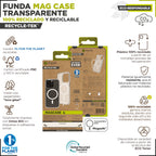 Funda Muvit Recycletek Magsafe Para Apple Iphone 15 Pro Transparente
