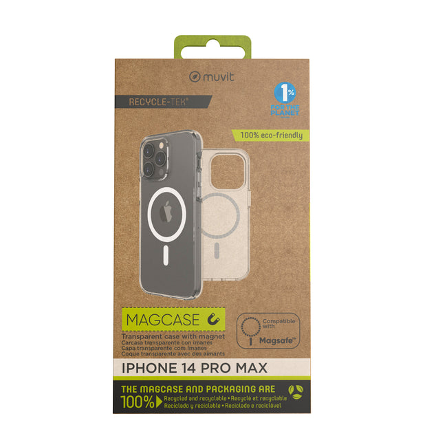 Funda Muvit Recycletek Magsafe Para Apple Iphone 14 Pro Max Transparente Hover Image