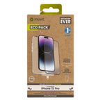 Funda Muvit Para Iphone 15 Pro + Protector Pantalla Vidrio Templado Plano Marco Negro