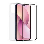 Funda Muvit Para Iphone 14 Pro + Protector Pantalla Vidrio Templado Plano Marco Negro