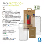 Funda Muvit Para Iphone 13 Pro + Protector Pantalla Vidrio Templado Plano Marco Negro