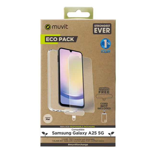 Funda Muvit Para Samsung Galaxy A25 5g + Protector De Pantalla Vidrio Templado Plano Hover Image
