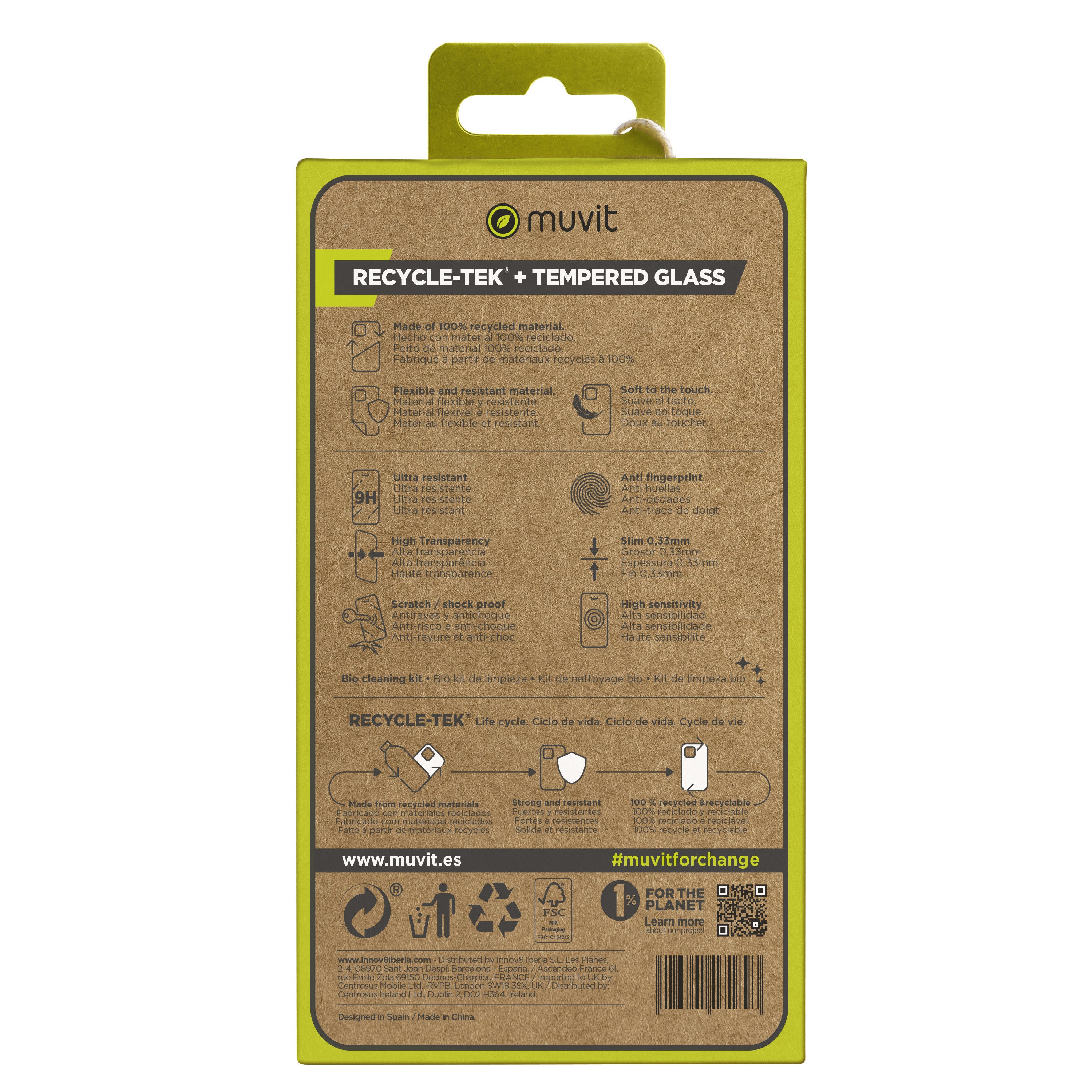 Funda Muvit Para Samsung Galaxy S24 + Protector De Pantalla Vidrio Templado Plano