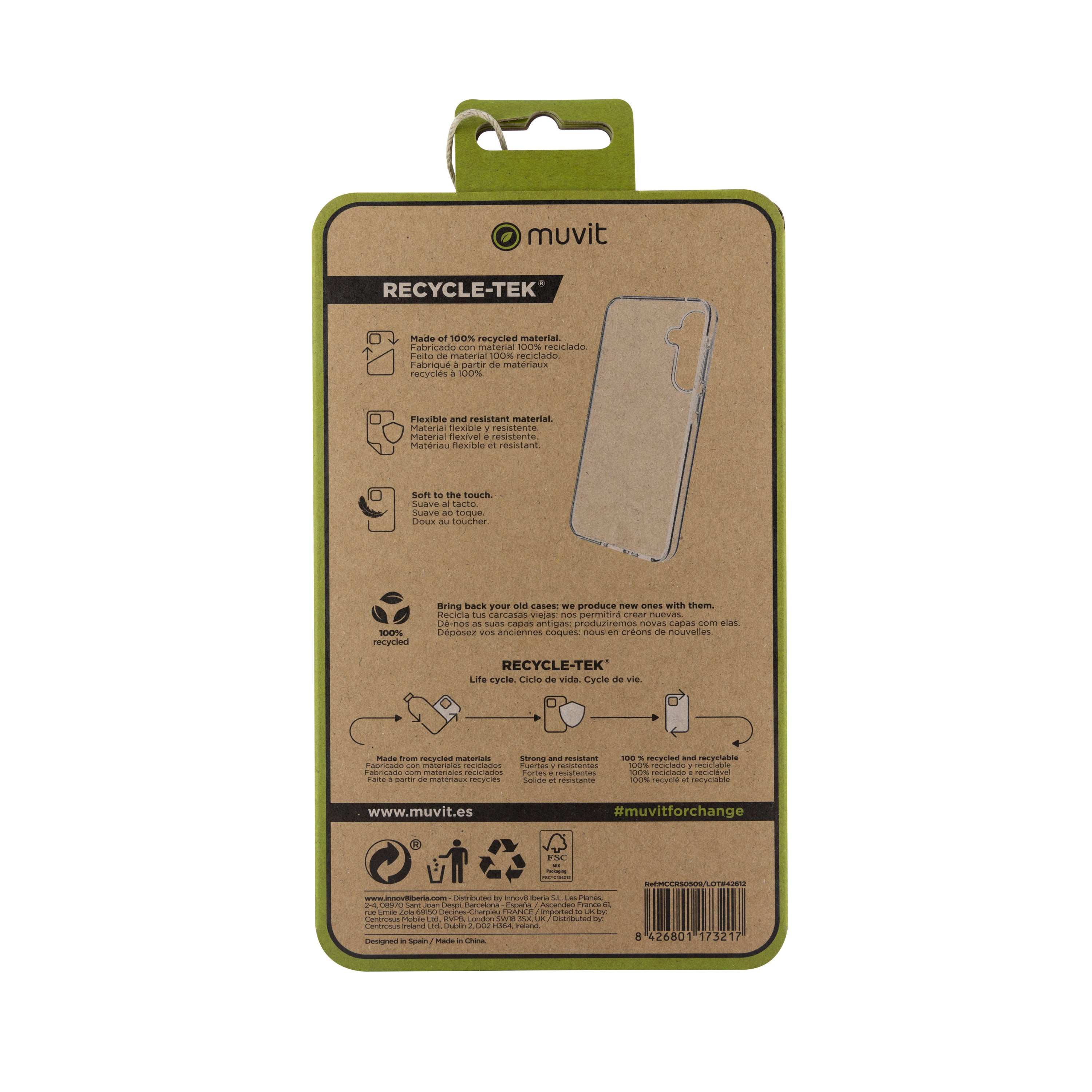 Funda Muvit Recycletek Para Samsung Galaxy A35 5g Transparente