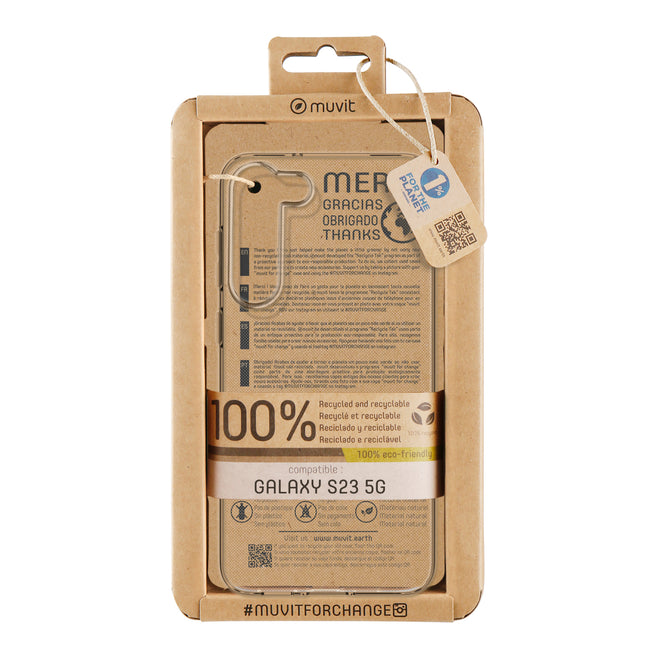 Funda Muvit Recycletek Para Samsung Galaxy S23 5g Transparente Hover Image