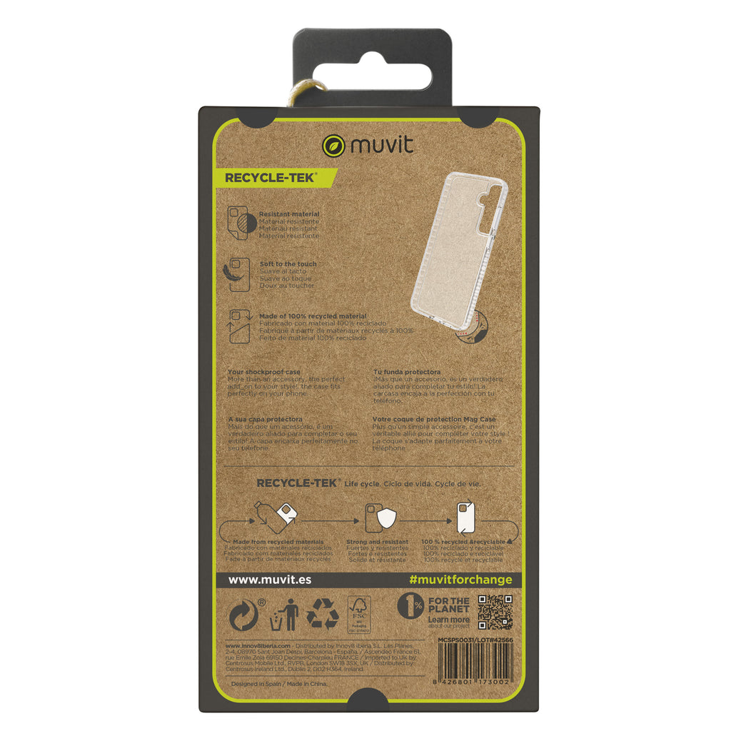 Funda Muvit Shockproof 3m Para Samsung Galaxy S24 Transparente