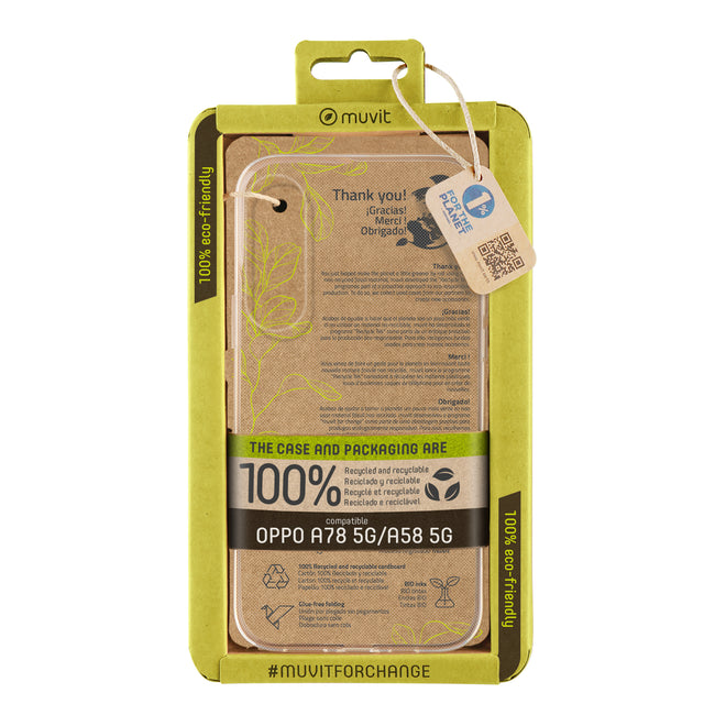Funda Muvit Recycletek Para Oppo A78 5g - A58 5g Transparente Hover Image