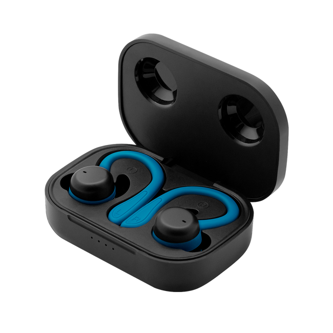 Auriculares Deportivos Phoenix Spartan Bluetooth 5.3 Manos Libres Accesorios Intercambiables Detalles En Azul Hover Image