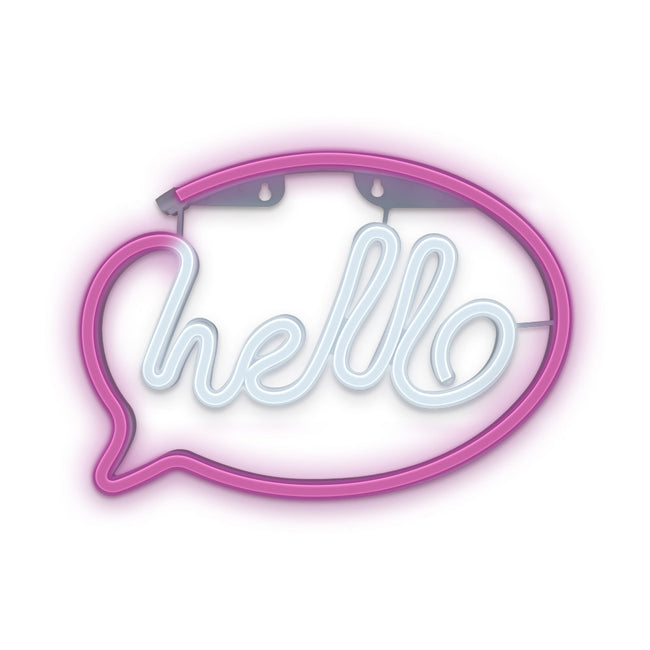Lampara Forever Neon Led Hello Pink White Hover Image