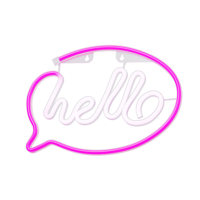 Lampara Forever Neon Led Hello Pink White Main Image