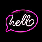 Lampara Forever Neon Led Hello Pink White