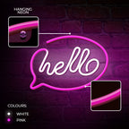 Lampara Forever Neon Led Hello Pink White