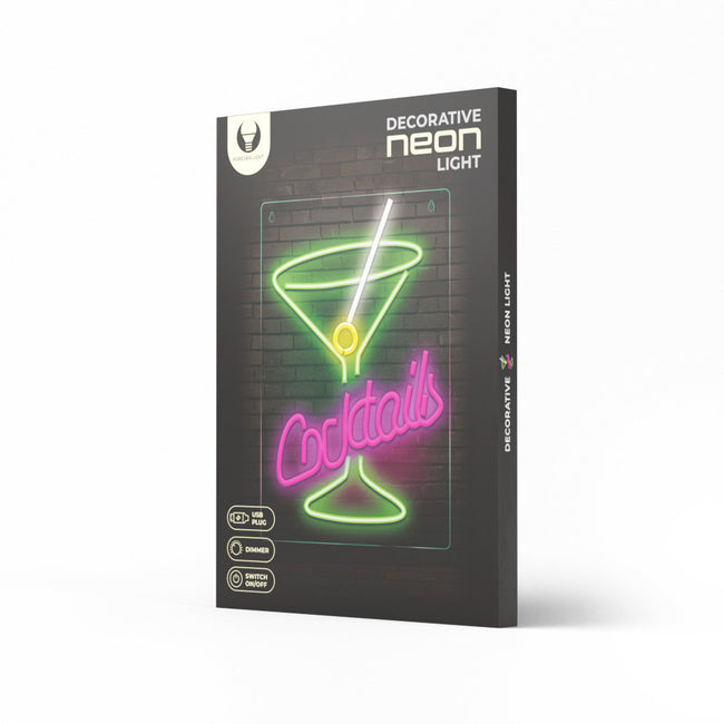 Lampara Forever Neon Plexi Led Cocktails Pink Green Main Image